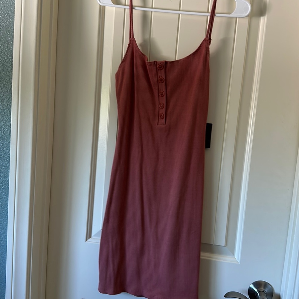 Lulus - Fashionably Favored Dusty Rose Ribbed Bodycon Mini Dress